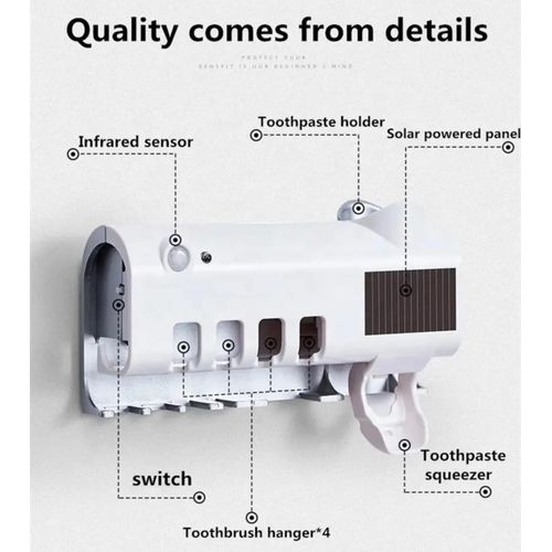 Stérilisateur de Brosse A Dents Avec Distributeur Automatique De Dentifrice